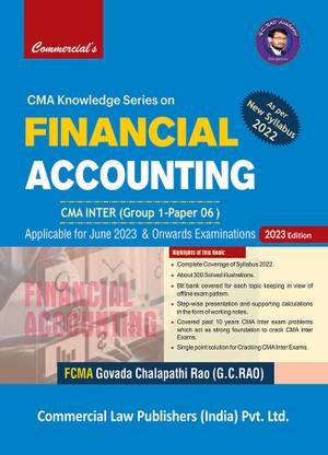 Financial Accounting CMA Inter (G-1, Paper-6)