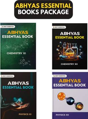 NEETprep Abhyas Essential Course Books Package for Class 11+12th | High Yield Page-wise Questions Practice (Chemistry XI, Chemistry XII, Physics XI, Physics XII Set of 4 Books) & 30 NEET Like Papers with OMR Sheets  - NEET Preparation Books
