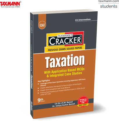 Taxmann's Cracker for Taxation with Application Based MCQS & Integrated Case Studies