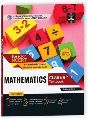 UP Board Class 9 MATHEMATICS Textbook 2024 (Based on Latest Pattern for 2024-25 Exam) English Medium