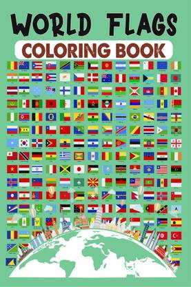 Word Flags Coloring Book  - Discover all Geography Country flags on the map for Kids and Adults