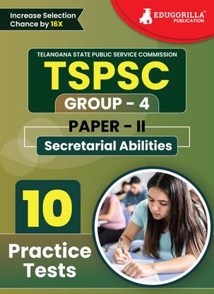 TSPSC Group 4 : Paper 2 (Secretarial Abilities) Exam Prep Book  - 2024 | Telangana State Public Service Commission | 10 Full Practice Tests with Free Access To Online Tests