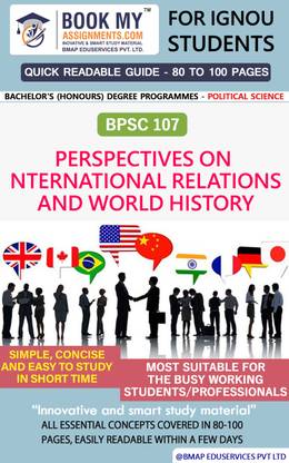 IGNOU BPSC 107 Perspectives on International Relations and World History Quick Readable Notes | Important Topic-wise Conceptual Notes | DEGREE