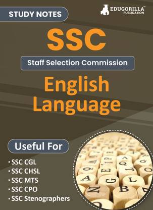 Study Notes  - for SSC English Language - Topicwise Notes for CGL, CHSL, SSC MTS, CPO and Other SSC Exams with Solved MCQs