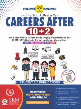 Careers After 10+2 Best Seller Book for Career Planning for X, XI & XII Students, Parents & Counsellors Including Top Trending Careers more than 160 Careers in Science, Commerce, Humanities Latest in 2024