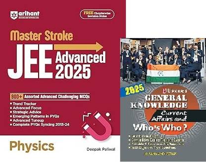 Masterstroke for JEE Advanced 2025: Physics | 900+ Assorted Advanced Challenging MCQs for JEE Advanced practice& GENERAL KNOWLEDGE 2025