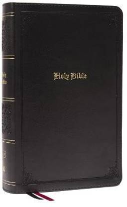 KJV Holy Bible: Large Print Single-Column with 43,000 End-of-Verse Cross References, Black Leathersoft, Personal Size, Red Letter, Comfort Print (Thumb Indexed): King James Version