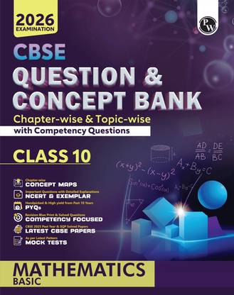 PW CBSE Question & Concept Bank (QCB) Class Mathematics (Basic) For 2026 Exams