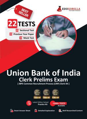 Union Bank of India Clerk Prelims Book  - IBPS CRP PO/MT XIII 2024 | 10 Full Length Mock Tests, 9 Sectional Tests and 3 Previous Year Papers with Free Access to Online Tests