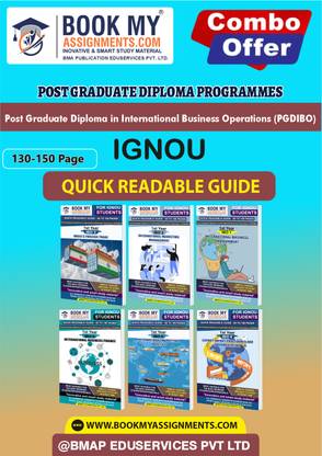 IGNOU IBO1 IBO2 IBO3 IBO4 IBO5 IBO006 Exam Booster-Quick Readable Notes for Ignou Student Post Graduate Diploma in International Business Operations (PGDIBO) In Hindi-Our books use 80 GSM A4 paper for clear, sharp prints.