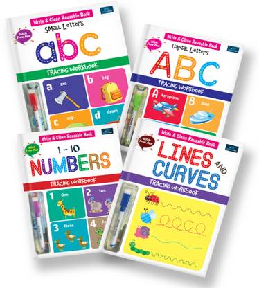 The Write & Clean Reusable Tracing Workbook - Set of 4 Book innovative and practical learning resource
