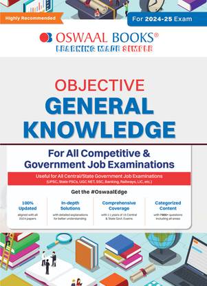 Oswaal Objective General Knowledge Question Bank for All Government Exams (for Session- 2023-24)