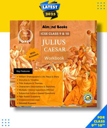 Julius Caesar Solved Workbook for ICSE Class 9 & 10 Paperback, Almond Books|New Latest Edition For 2025-2026