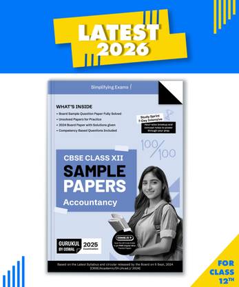 Gurukul by Oswal Accountancy Sample Papers for Cbse Class 12 Board Exam 2025