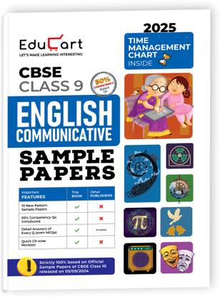 Educart CBSE English Communicative Class 9 Sample Papers for 2024-25 (Introducing Revision Maps) 2025