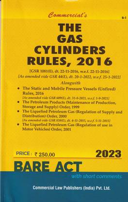 The Gas Cylinders Rules, 2016- 2023/Edition