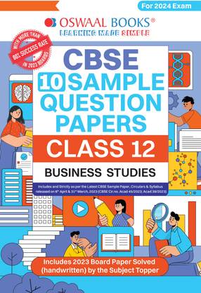 Oswaal CBSE Sample Question Papers Class 12 Business Studies Book (For Board Exams 2024) | 2023-24