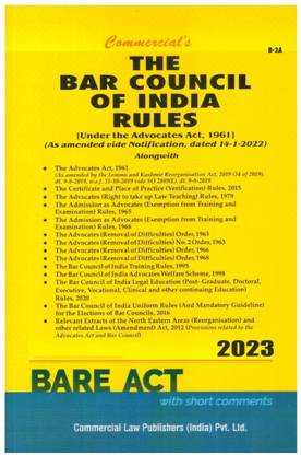 Bar Council Of India Rules, 1975 Under The Advocates Act, 1961 Edition: 2023
