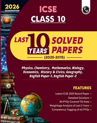 PW ICSE Class 10 PYQs - Past 10 Years Solved Papers For 2026 Exams