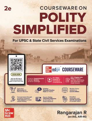 Courseware on Polity Simplified by Rangarajan R (Ex. IAS) for UPSC CSE 2025 | 2nd Edition (latest) | Civil Services Exam - Prelims, Mains and Interview | State PSCs exams/ PCS exams | 60+ Video Conceptual Lectures | 400+ Solved Chapter-wise PYQs (2014-2024) | Online Webinars | Current Affairs, Mnemonics, Practice Tests, Real-life Examples & More