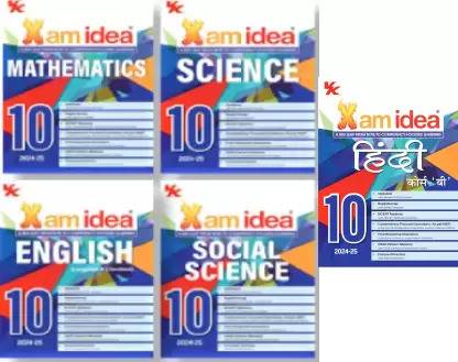 Xam Idea Class 10 Science ,English ,Social Science And Mathematics, Hindi Course-B Book For CBSE Board Chapterwise Question Bank (2024-25 Exam ) (5-Books Sets )