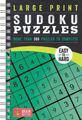 Large Print Sudoku Puzzles Green