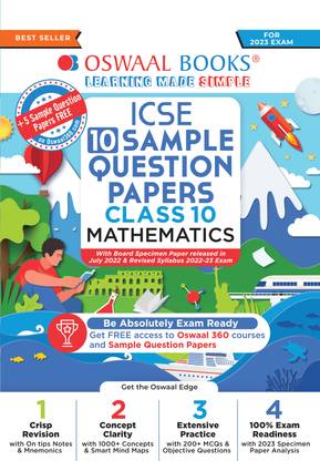 Oswaal ICSE Sample Question Papers Class 10 Math (For 2023 Exam)