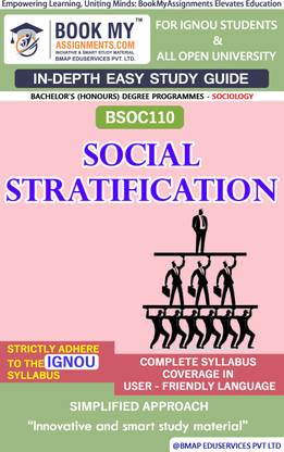 IGNOU BSOC110 Social Stratification Study Material (In Depth Guide) For Ignou Student  - Best IGNOU exam preparation book