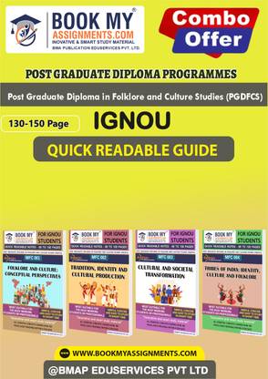 IGNOU MFC1 MFC2 MFC3 MFC4 Quick Study Guides Essential Notes for Success-PGDFCS In English-Our books use 80 GSM A4 paper for clear, sharp prints.