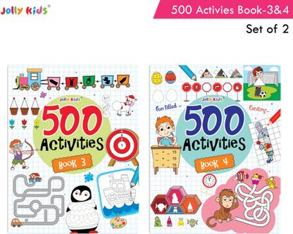 Jolly Kids Fun Learning 500 Activities Books B for Kids Set of 2 Ages 3+ years Logical Reasoning, Counting, Puzzle