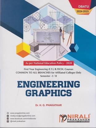 ENGINEERING GRAPHICS For DBATU - For First Year Degree Engineering - As Per NEP