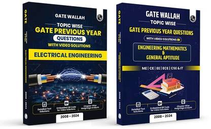 PW GATEWALLAH Topicwise Previous Years Solved Questions with Video Solutions Electrical Engineering and Engineering Mathematics & General Aptitude Combo Set of 2 Books For 2025 Exams