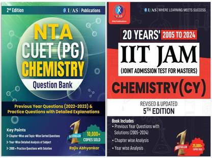 IIT JAM and CUET PG Chemistry PYQ Combo Book  - 2024 Previous Year Questions with Detailed Solutions for IIT JAM Organic, Inorganic & Physical Chemistry Book | IFAS