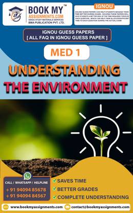 IGNOU MED 1 Understanding The Environment | Guess Paper | Important Question Answer | PGDESD
