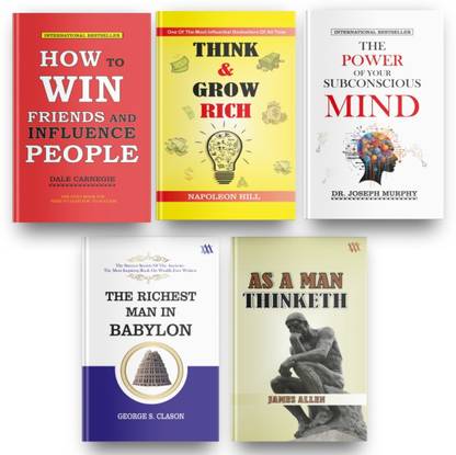World’s Greatest Books For Personal Growth & Wealth (Set of 5 Books): Perfect Motivational Gift Set  - How to Win Friends and Influence People Think and Grow Rich The Power of Your Subconscious Mind As a Man Thinketh The Richest Man In Babylon