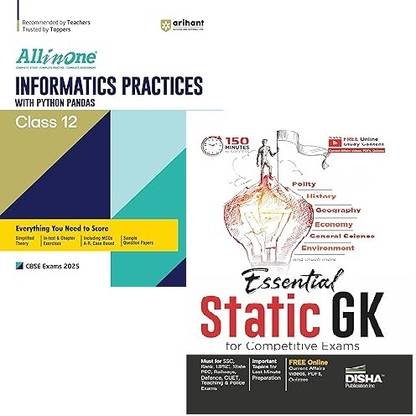 All In One Infomatics Practices With PYTHON PANDAS Based On Latest Class 12 NCERT For CBSE Exams 2025 With Static GK for Competitive Exams |General Knowledge