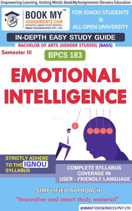 IGNOU BPCS 183 Emotional Intelligence Study Guide (In Depth Guide) for Ignou Student