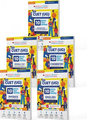 Oswaal NTA CUET (UG) Mock Test Sample Question Papers English, Physics, Chemistry, Math & General Test (Set of 5 Books)(Entrance Exam Preparation Book 2023)