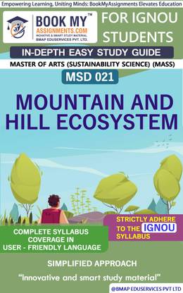 IGNOU MSD 21 Mountain and Hill Ecosystem Study Guide (In Depth Guide) for Ignou Student