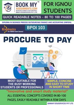[BPOI 103 Procure to Pay (P2P, Accounts Payable)] | Quick Readable Notes | Important Topic-wise Conceptual Notes | [Diploma in Business Process Outsourcing Finance and Accounting (DBPOFA)]
