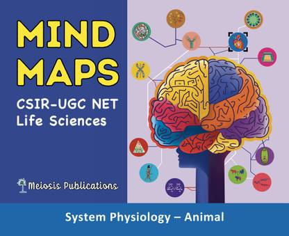 CSIR UGC NET Life Sciences Mind Maps for System Physiology - Animal | Meiosis Publications | Best Book for CSIR NET/JRF, GATE, DBT, ICMR, SET & BARC