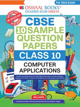 Oswaal CBSE Sample Question Papers Class 10 Computer Applications Book (For Board Exams 2024) | 2023-24