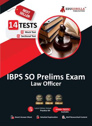 IBPS SO Law Officer (Scale I) Prelims Exam (English Edition)  - 1500+ Solved Questions (8 Mock Tests + 6 Sectional Tests) | Free Access to Online Tests