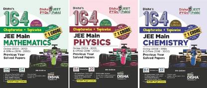 Disha's 164 New Syllabus Chapter-wise + Topic-wise JEE Main Online (2024 - 2012) & Offline (2018 - 2002) Physics, Chemistry & Mathematics Previous Years Solved Papers 8th Edition | NCERT PYQ Question