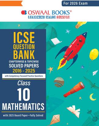 ICSE Question Bank Chapter & Topicwise Solved Papers Class 10 Math For 2026 Exam