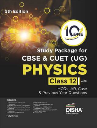 10 in One Study Package for CBSE & CUET (UG) Physics Class 12 with MCQs, AR, Case & Previous Year Questions 5th Edition | CUET PYQs | Question Bank |