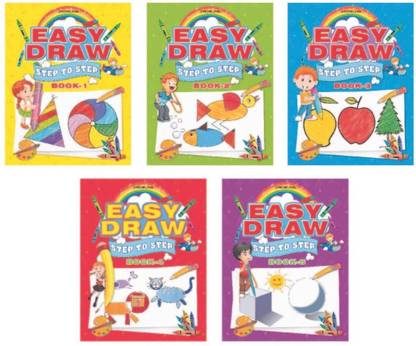 Easy Draw - Pack  - Complete 5-Book Set for Kids to Learn Drawing Everyday Objects and Animals | Step-by-Step Art Lessons to Develop Focus, Hand Control, and Creativity