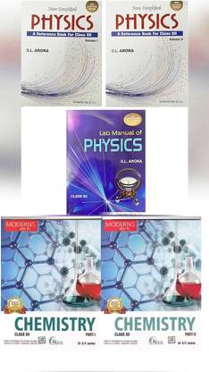 Combo of 3 Books ( Lab manual of Physics + New Simplified Physics part(1-2) + Modern's abc+ Chemistry part(1-2)