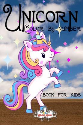 Unicorn color by number book for kids  - Let's put the numbers together and color, what picture did we uncover?
