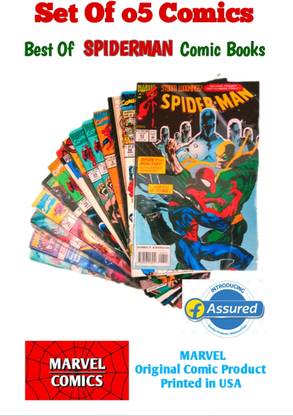 Spiderman comic set of 5 (Comics by Marval Original) issues 1990 to present  - Spiderman famous Comics set of 5 from Marvel LTD. with 5 Disc